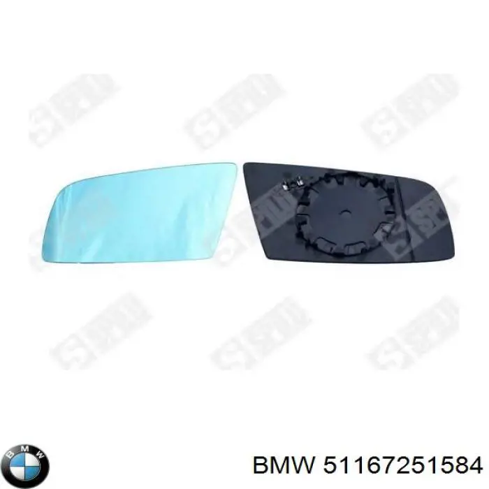 Купити 51167251584 BMW Скло дзеркала заднього виду, правого