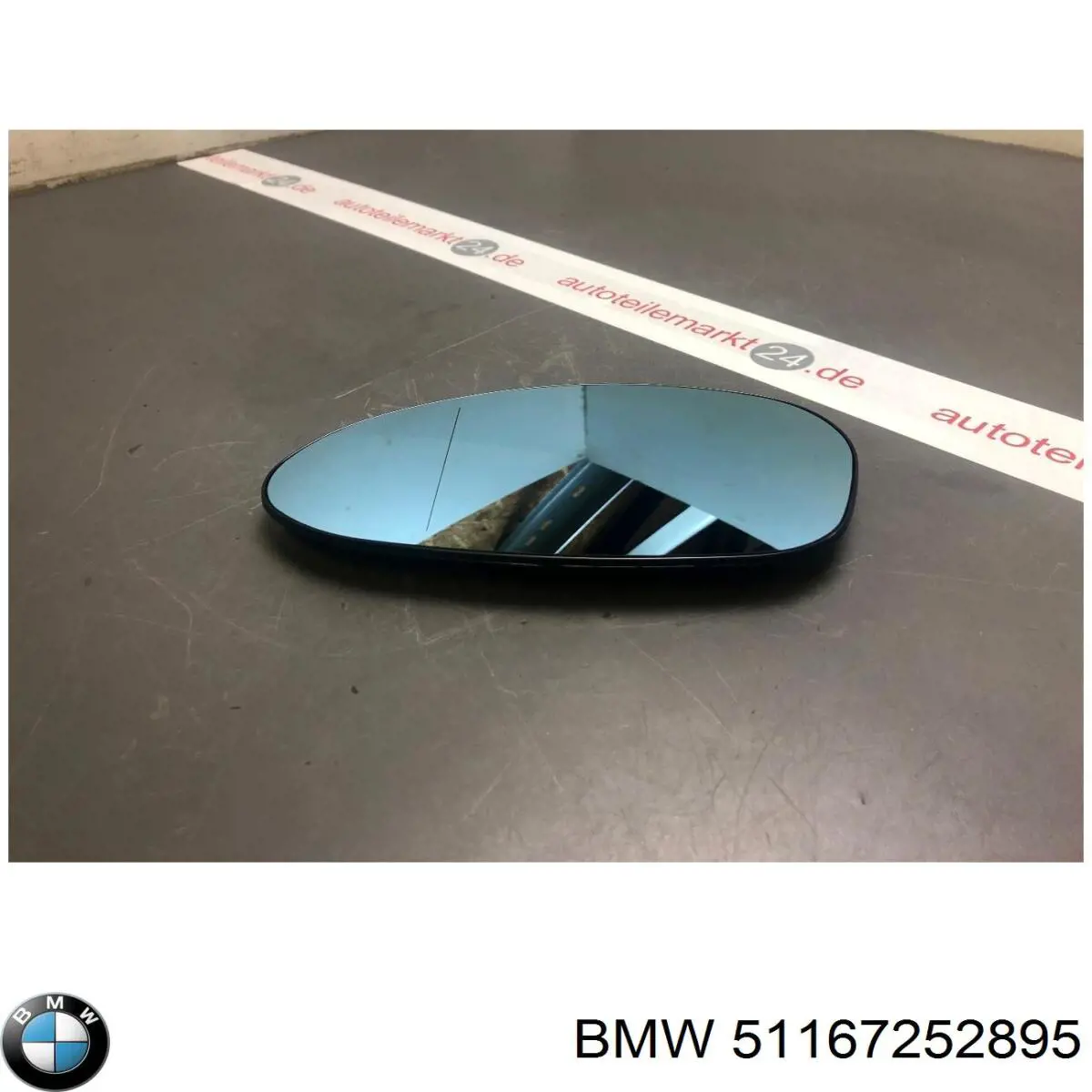 Дзеркальний елемент лівого дзеркала заднього виду BMW 51167252895 ціна, від 92.61 USD