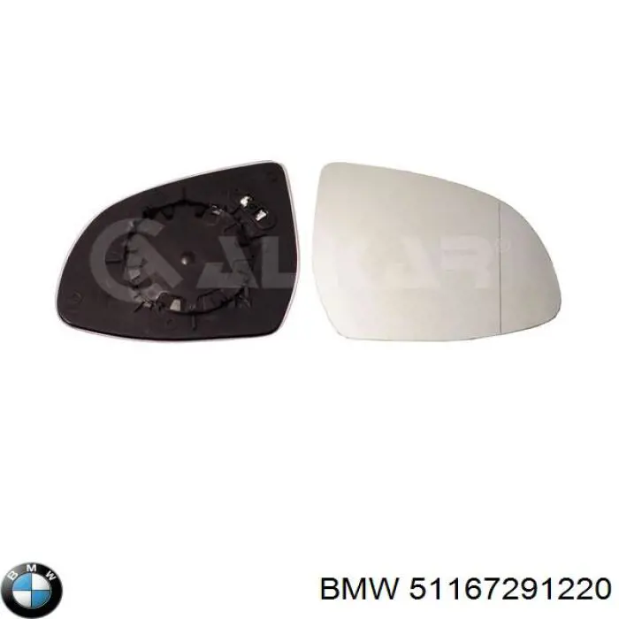 51167291220 BMW дзеркальний елемент дзеркала заднього виду, правого