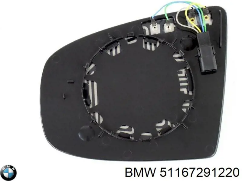 Купити 51167291220 BMW Скло дзеркала заднього виду, правого