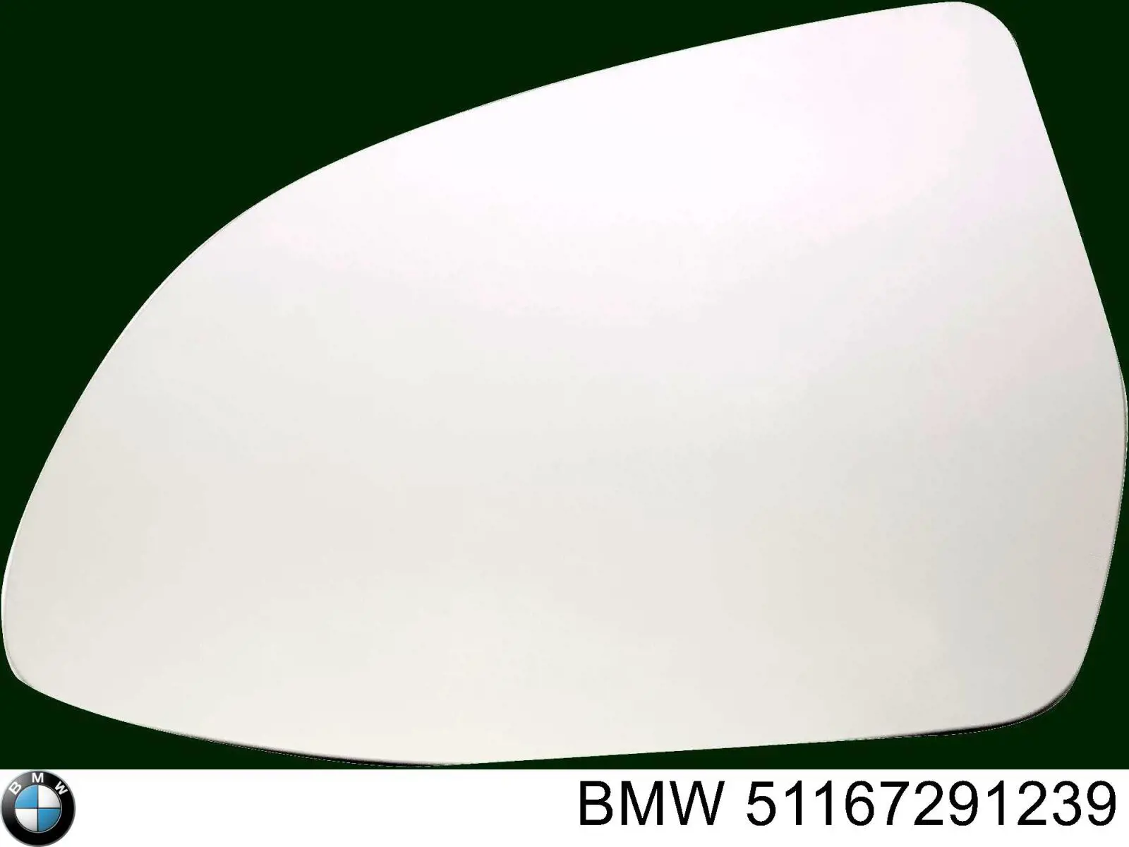 Дзеркальний елемент лівого дзеркала заднього виду BMW 51167291239 ціна, від 126.56 USD
