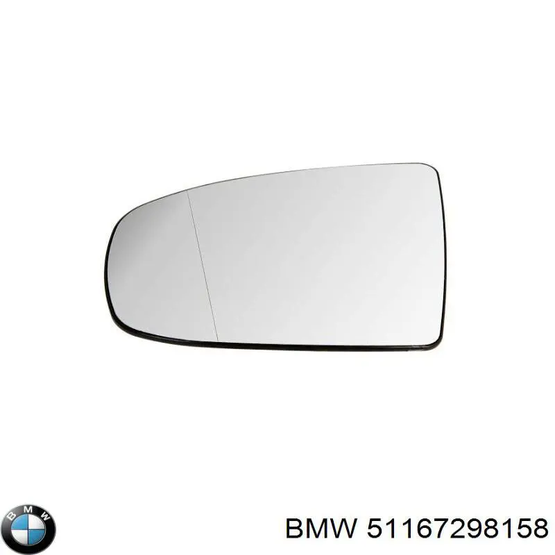 Дзеркальний елемент дзеркала заднього виду, правого 51167298158 BMW