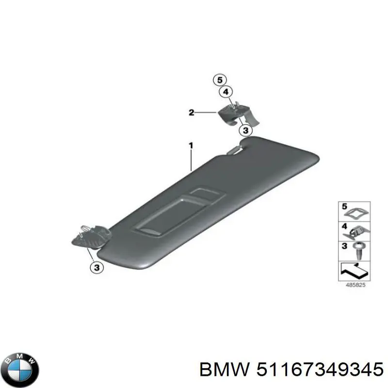 51167349345 BMW Козирок протисонячний