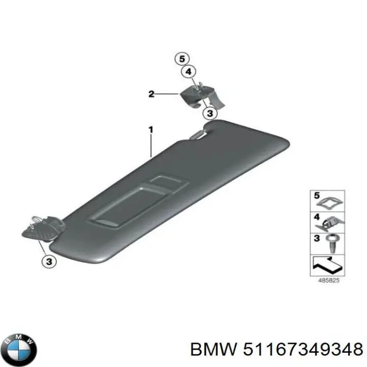 Козирок сонцезахисний автомобіля BMW 51167349348 ціна, від 12.67 USD