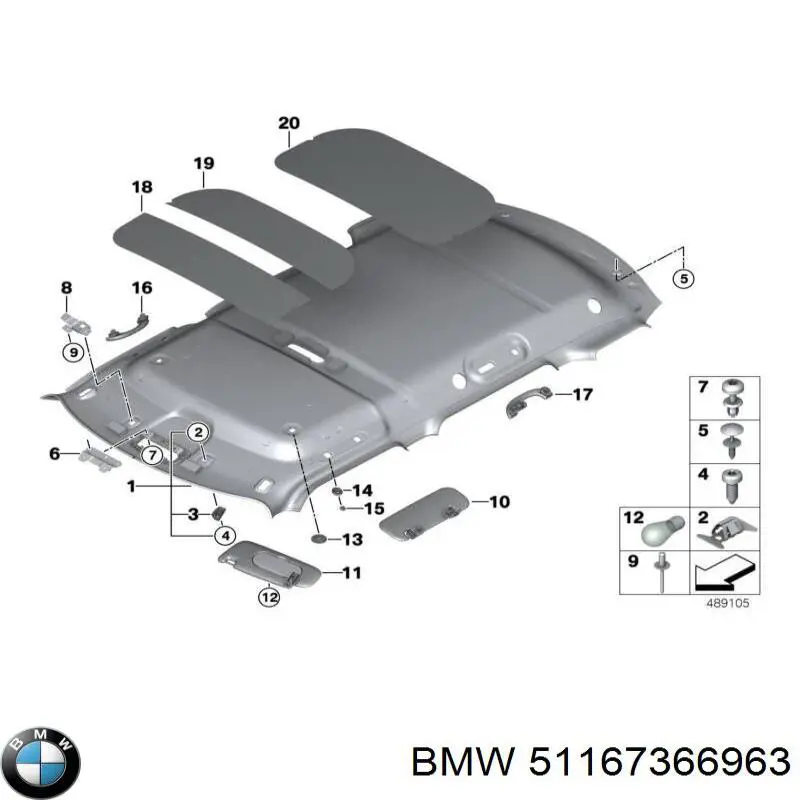 51167366963 BMW Козирок протисонячний