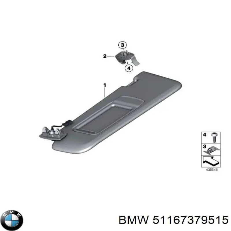 51167379515 BMW Козирок протисонячний