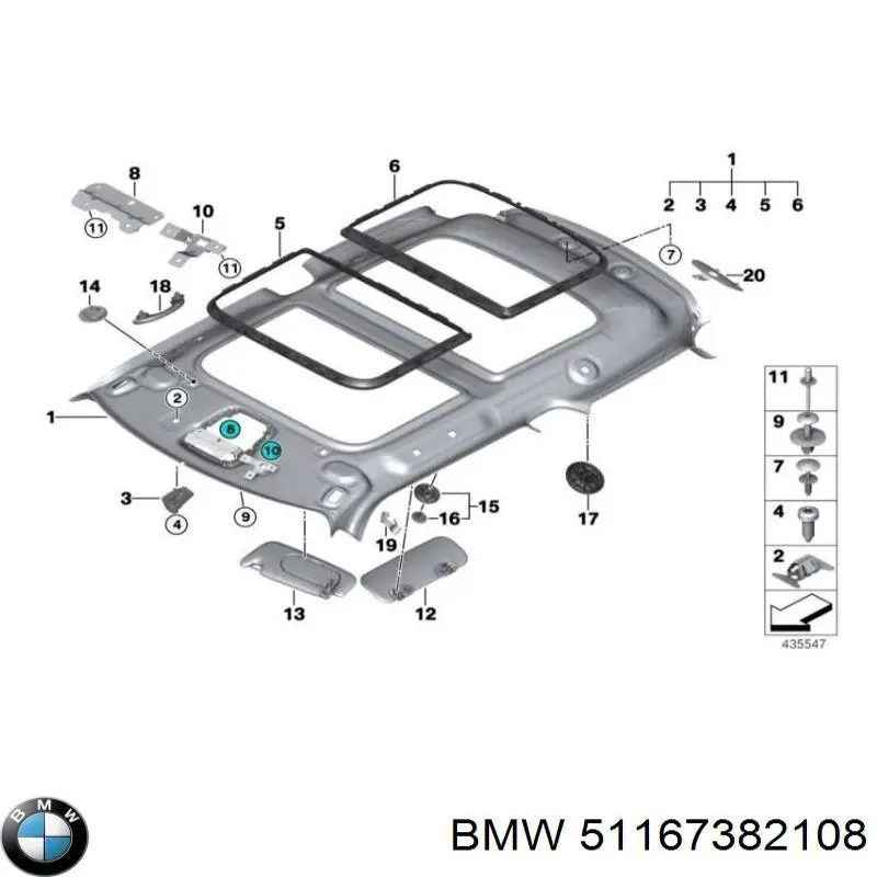 51167382108 BMW Козирок протисонячний