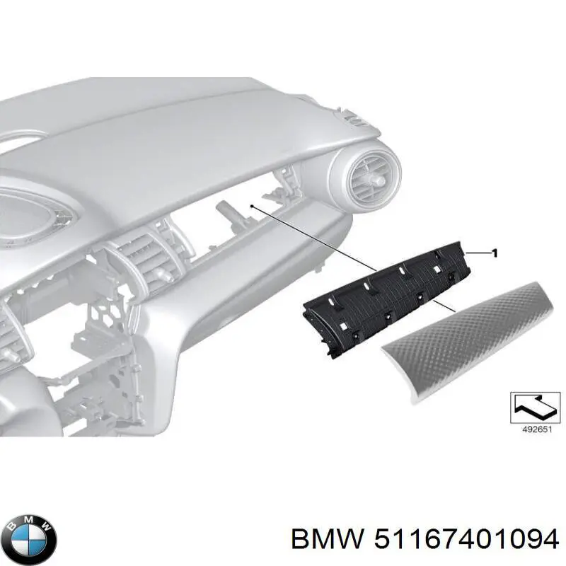 Праве бічне дзеркало BMW 51167401094 ціна, від 158.18 USD