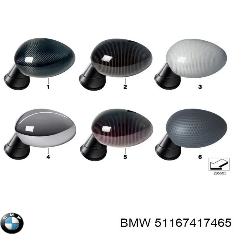 Ліве бічне дзеркало BMW 51167417465 ціна, від 185.96 USD