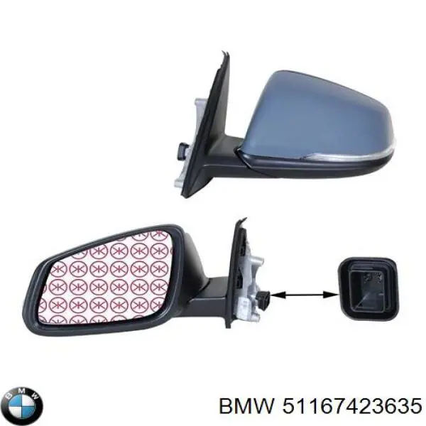 Ліве бічне дзеркало BMW 51167423635 ціна, від 228.04 USD
