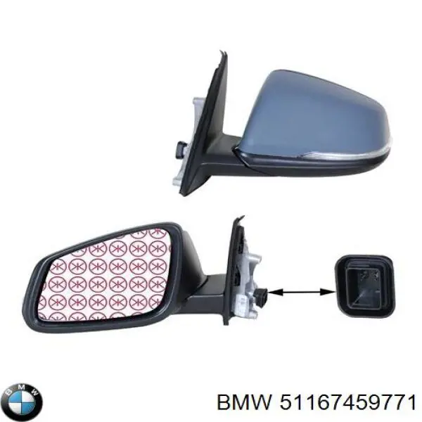 Ліве бічне дзеркало BMW 51167459771 ціна, від 237.32 USD