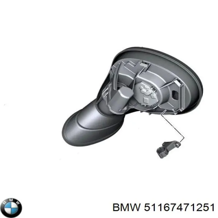 51167471251 BMW Дзеркало заднього виду, ліве