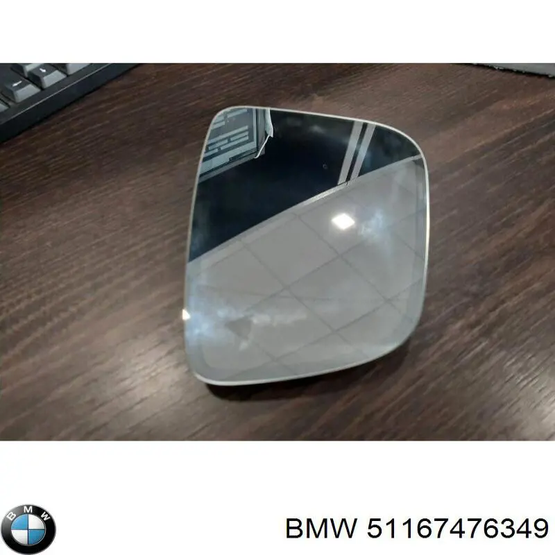 Дзеркальний елемент лівого дзеркала заднього виду BMW 51167476349 ціна, від 709.84 USD