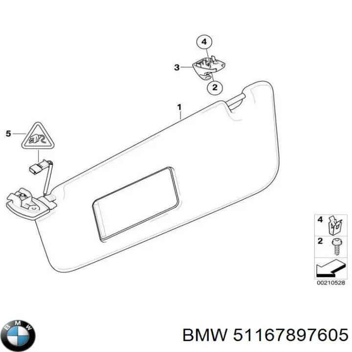 51167897605 BMW Козирок протисонячний