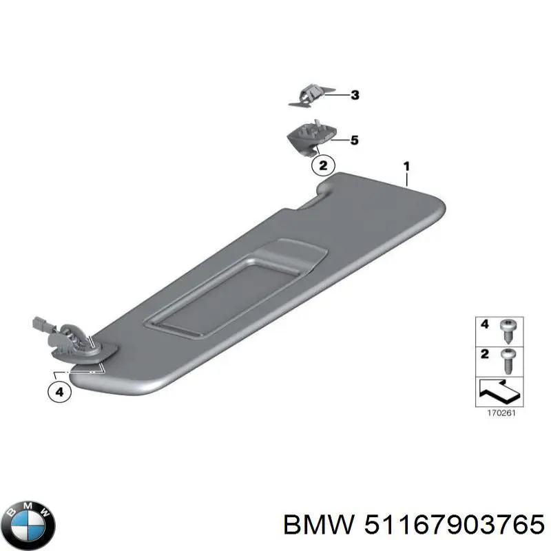 Козирок протисонячний на BMW 7  F01, F02, F03, F04