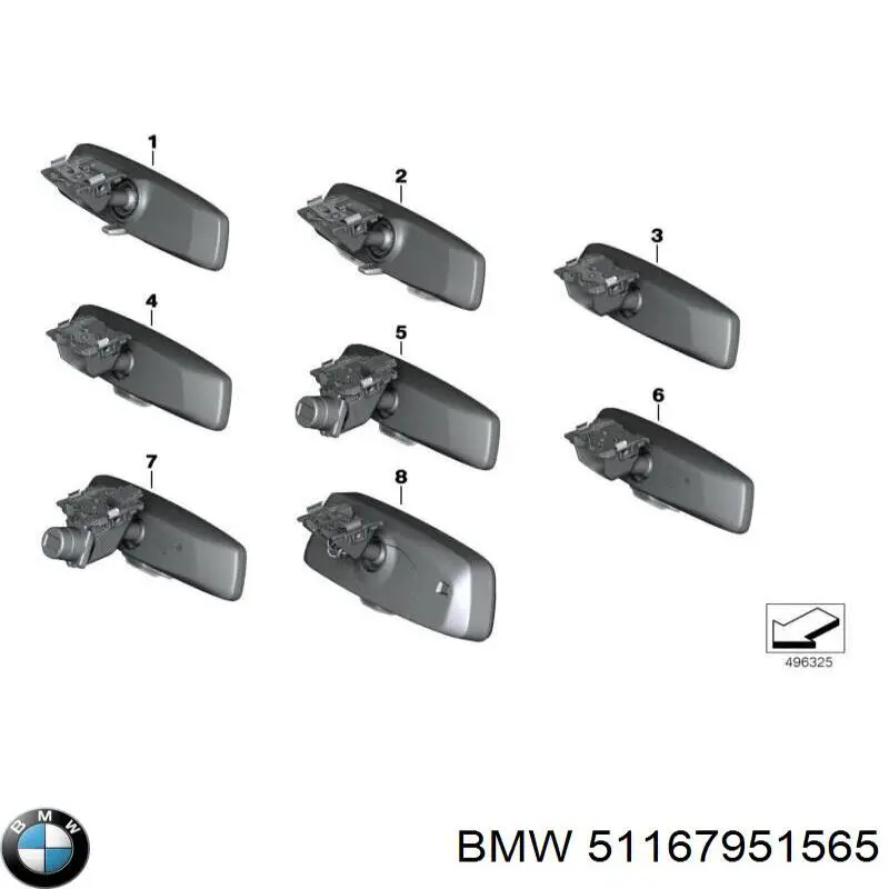 51167951565 BMW Салоне дзеркало заднього виду