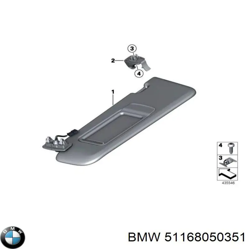 51168050351 BMW Козирок протисонячний