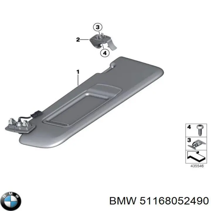 51167403562 BMW Козирок протисонячний