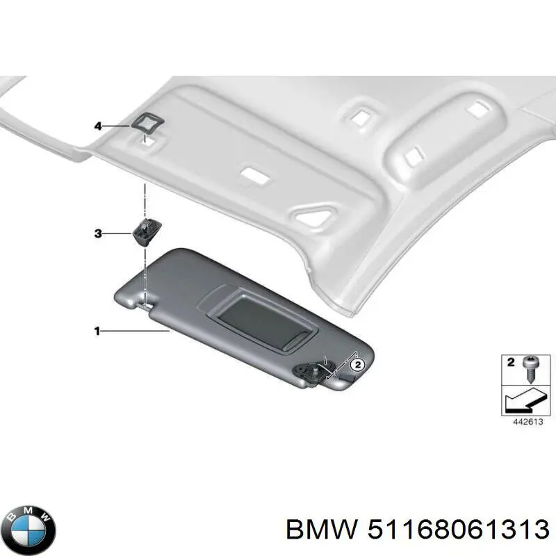 51168061313 BMW Козирок протисонячний
