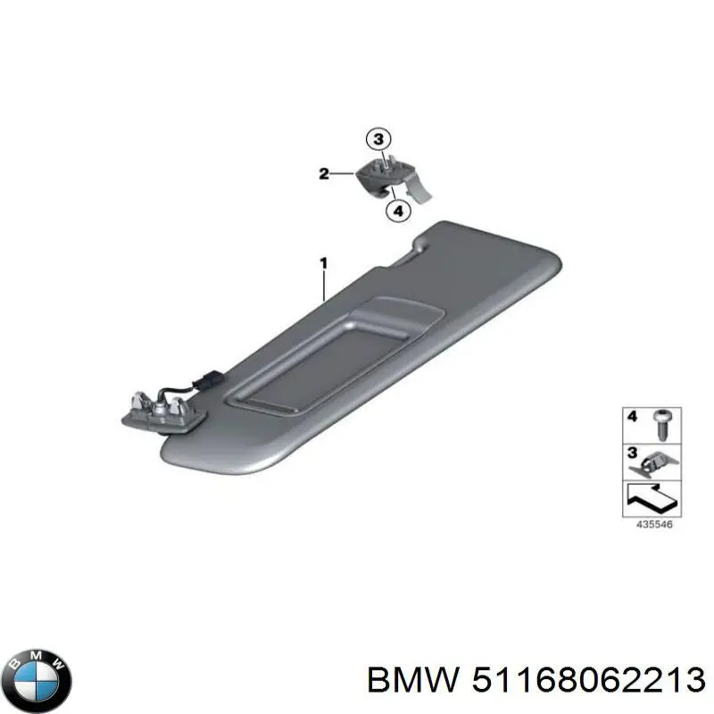 51168062213 BMW Козирок протисонячний