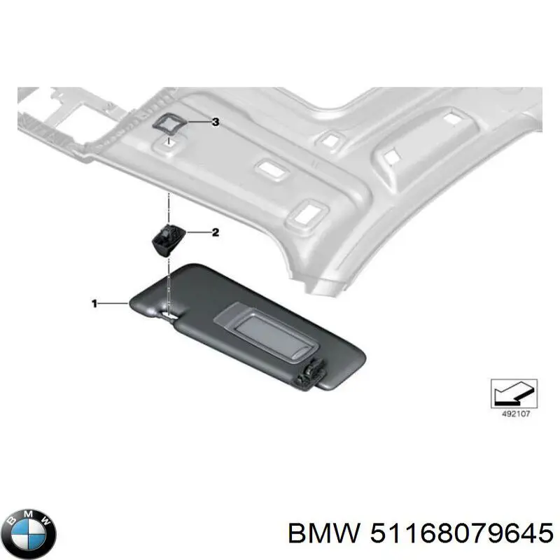 51168079645 BMW Козирок протисонячний