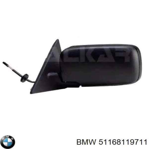 51168119711 BMW дзеркальний елемент дзеркала заднього виду, правого