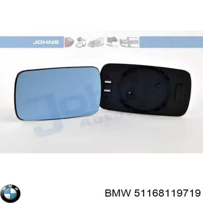 51168119719 BMW дзеркальний елемент дзеркала заднього виду, лівого