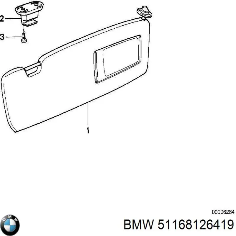 Козирок сонцезахисний автомобіля BMW 51168126419 ціна, від 87.15 USD