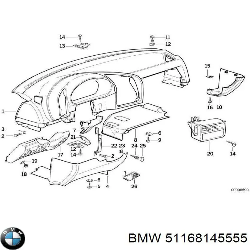  BMW 51168145555 ціна, від 62.76 USD