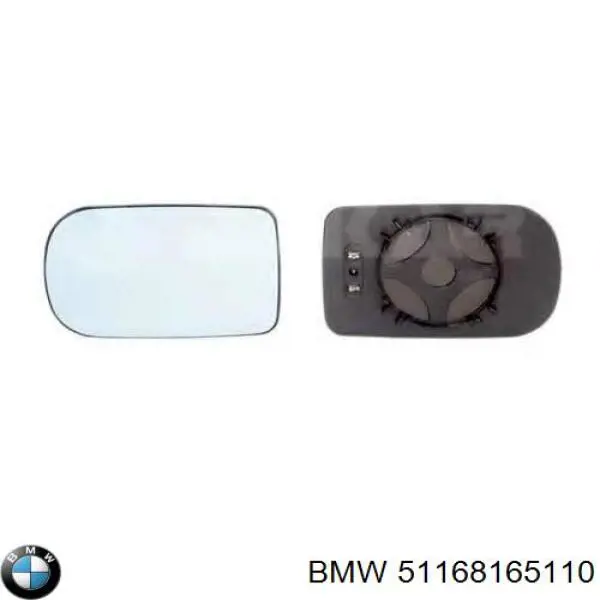 51168165110 BMW дзеркальний елемент дзеркала заднього виду, правого