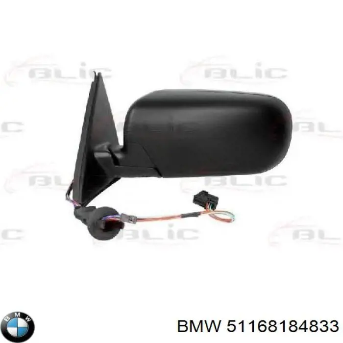 Ліве бічне дзеркало BMW 51168184833 ціна, від 32.45 USD