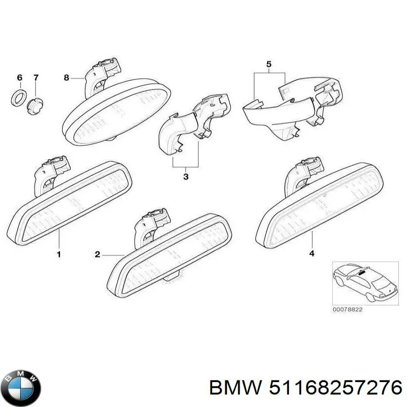 Дзеркало салону авто на BMW X3 (F25)