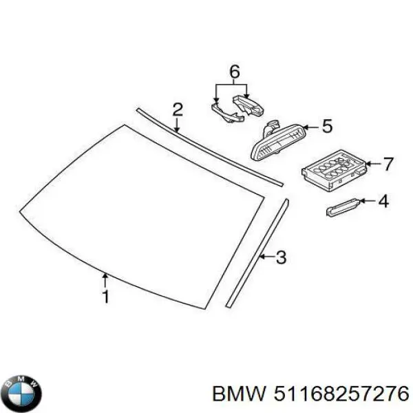 Дзеркало заднього виду в салоні BMW 51168257276 ціна, від 9.86 USD