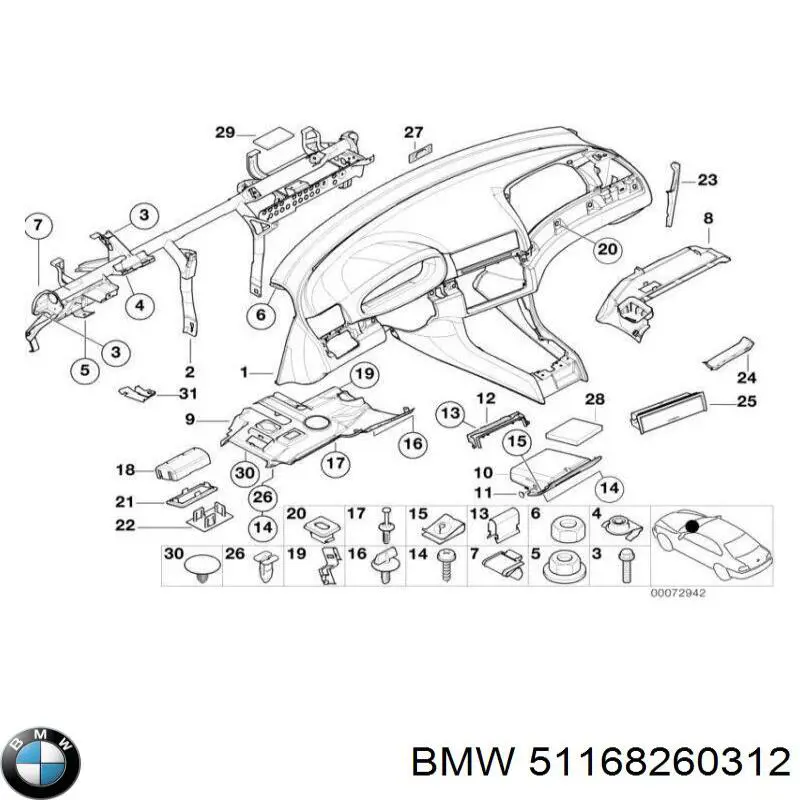  BMW 51168260312 ціна, від 20.32 USD