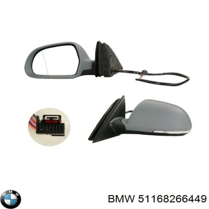 Ліве бічне дзеркало BMW 51168266449 ціна, від 211.51 USD