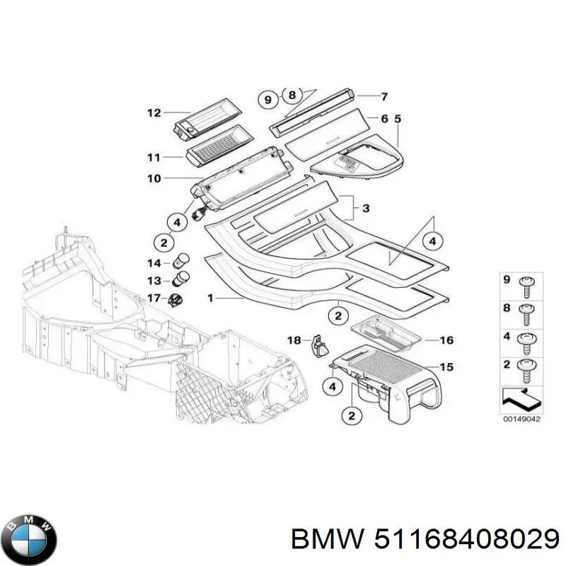 Облицювання важеля перемикання передач АКПП BMW 8408029 ціна, від 19.00 USD