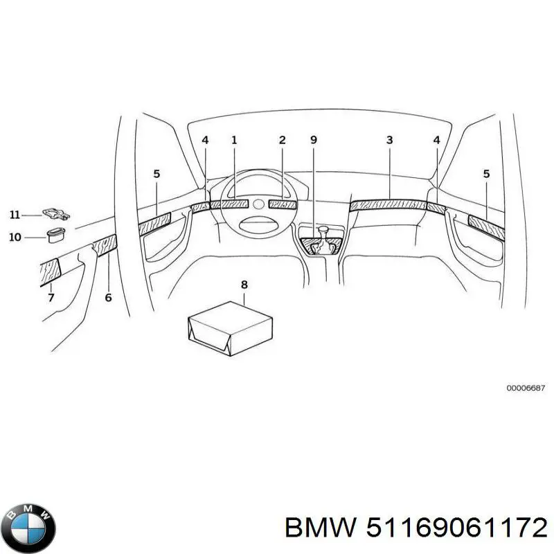 Купити 51169061172 BMW 