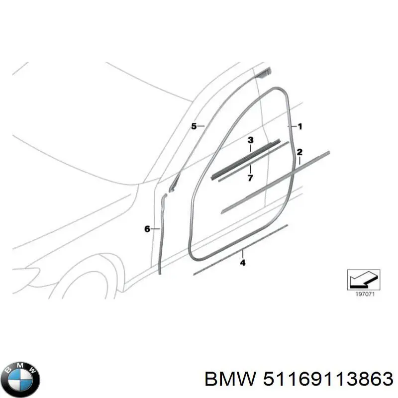 Купити 51169113863 BMW Підсклянник "торпедо"