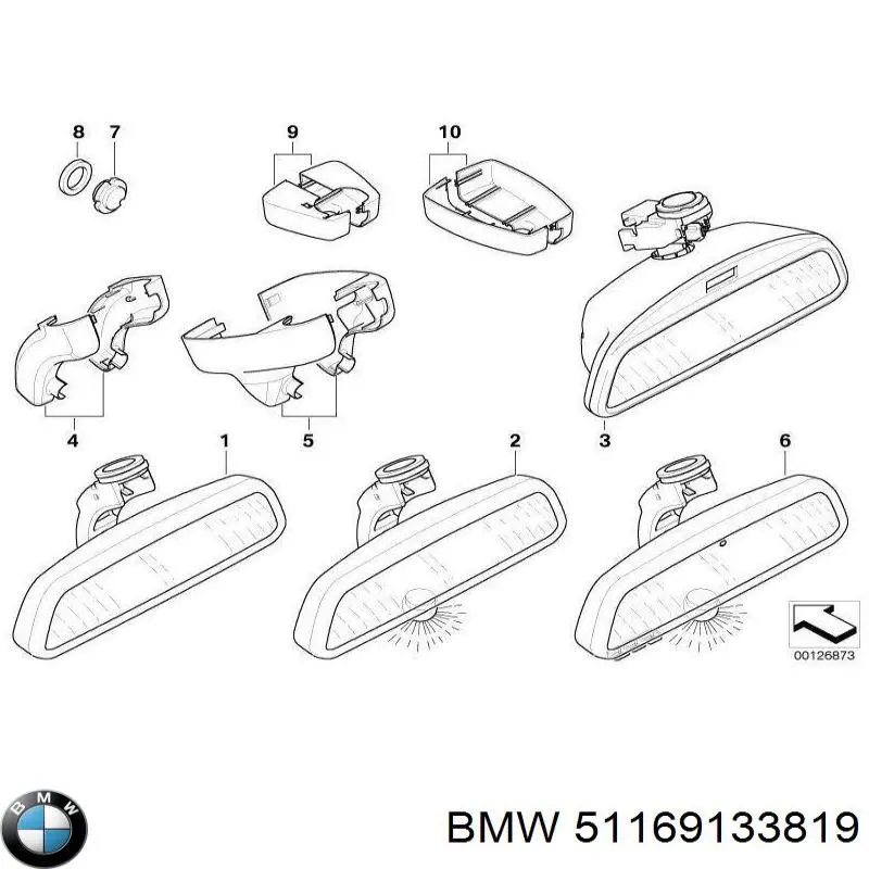 Купити 51169133819 BMW Дзеркало салону авто