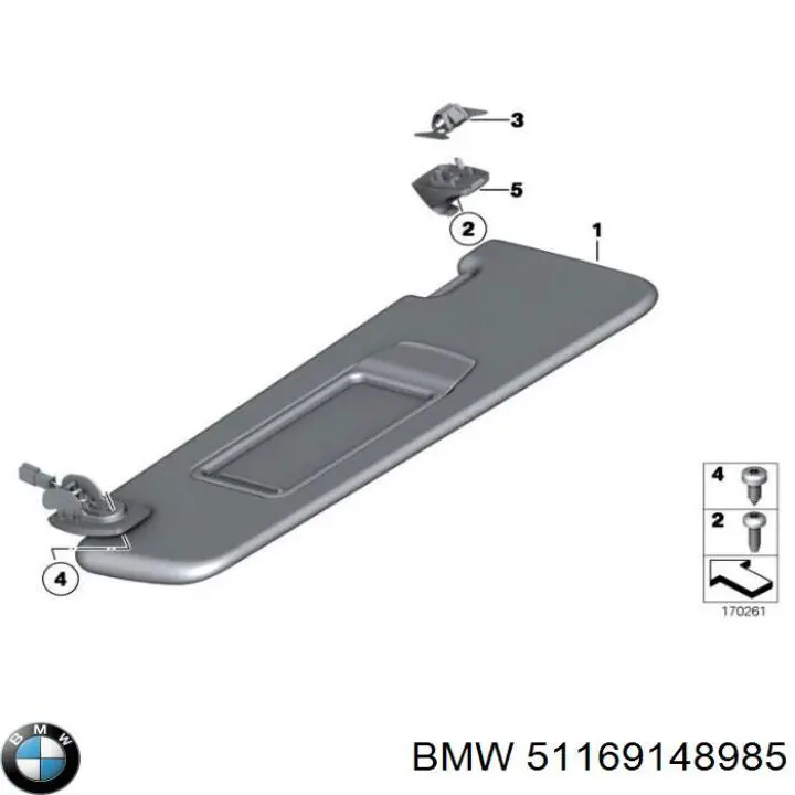Козирок сонцезахисний автомобіля BMW 51169148985 ціна, від 18.06 USD