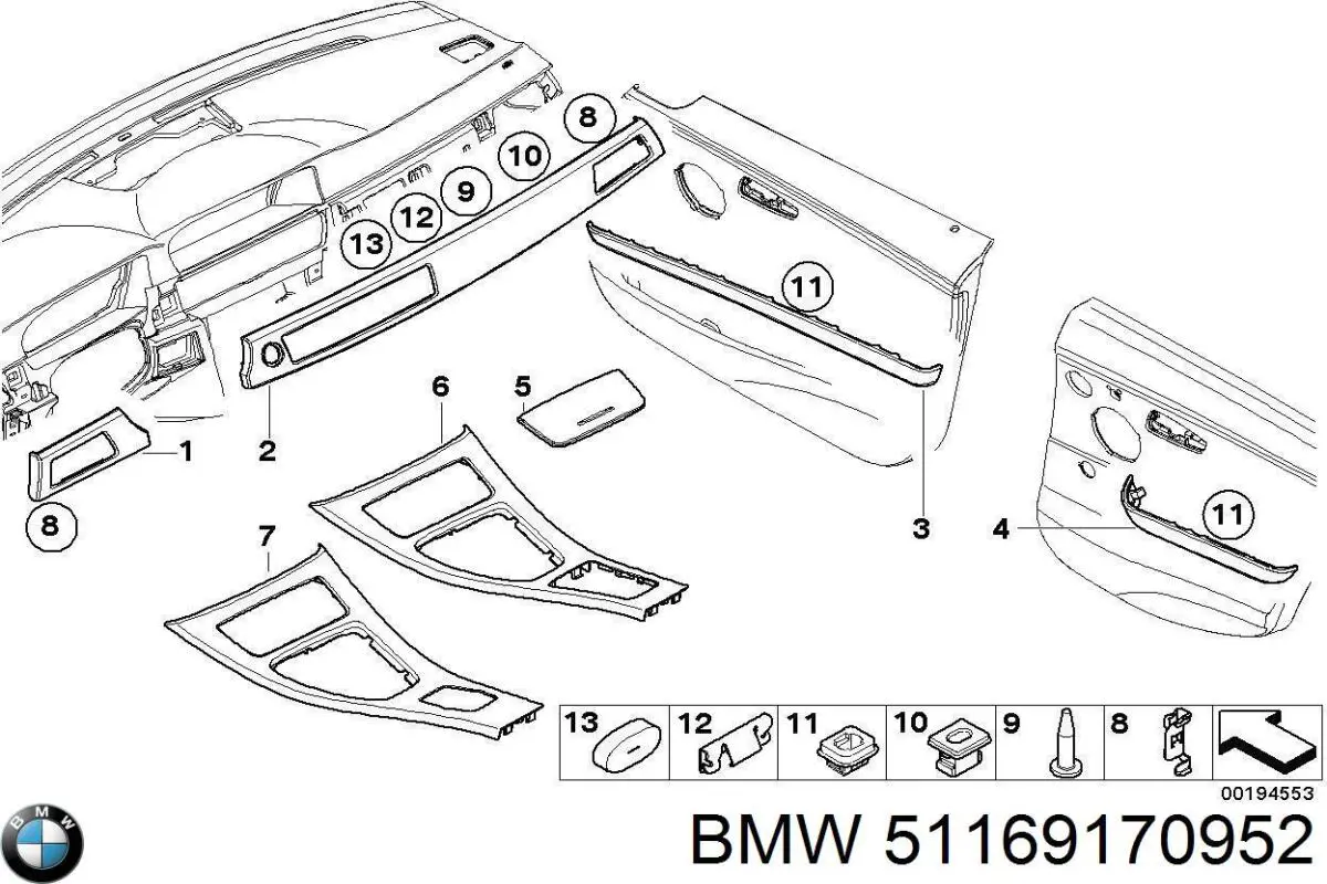  BMW 51169170952 ціна, від 240.63 USD