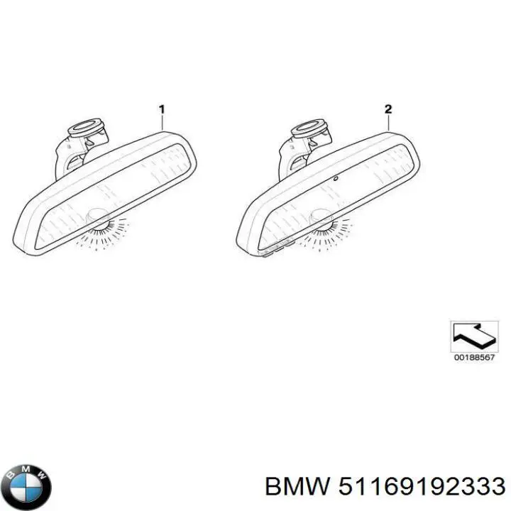 Дзеркало заднього виду BMW 51167148837
