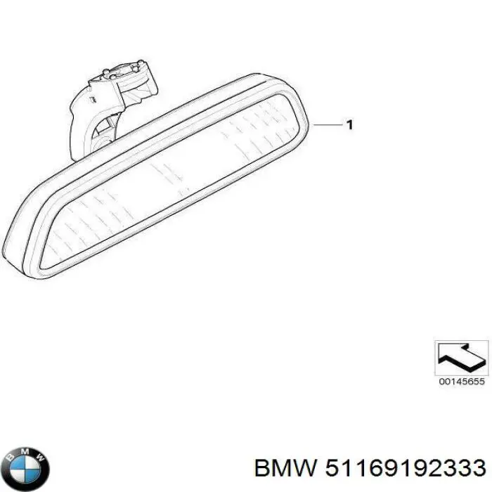 Дзеркало салону 51167148837 BMW