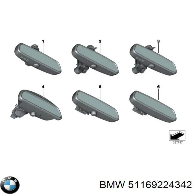 Купити 51169224342 BMW Дзеркало салону авто