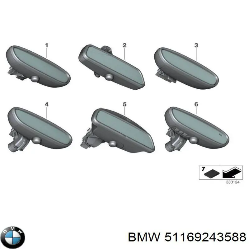 Салоне дзеркало заднього виду на BMW 2  F23