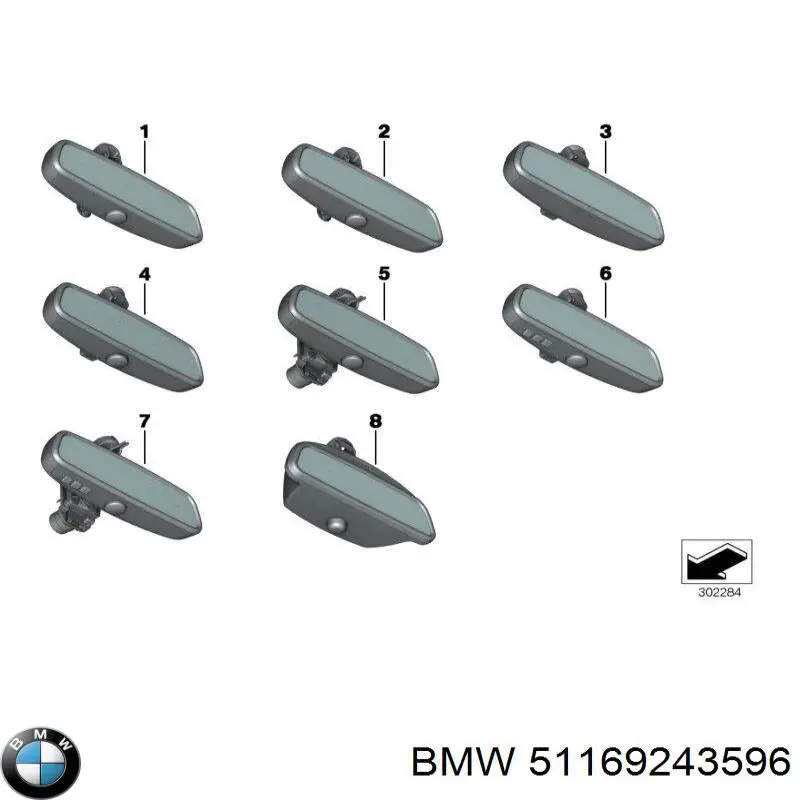 Купити 51169218231 BMW Дзеркало салону авто