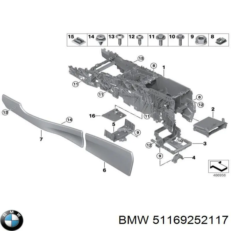 Борода торпеди BMW 51169252117 ціна, від 34.21 USD