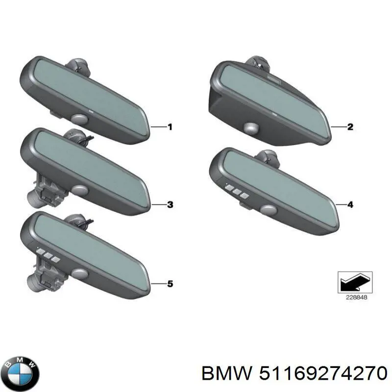 Купити 51169274270 BMW Дзеркало салону авто