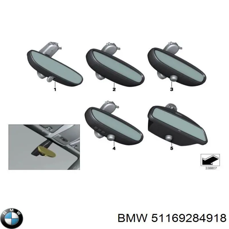 51169284918 BMW Салоне дзеркало заднього виду
