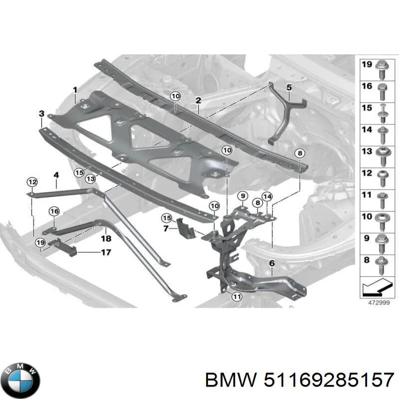 Купити 51169285157 BMW Консоль панелі приладів